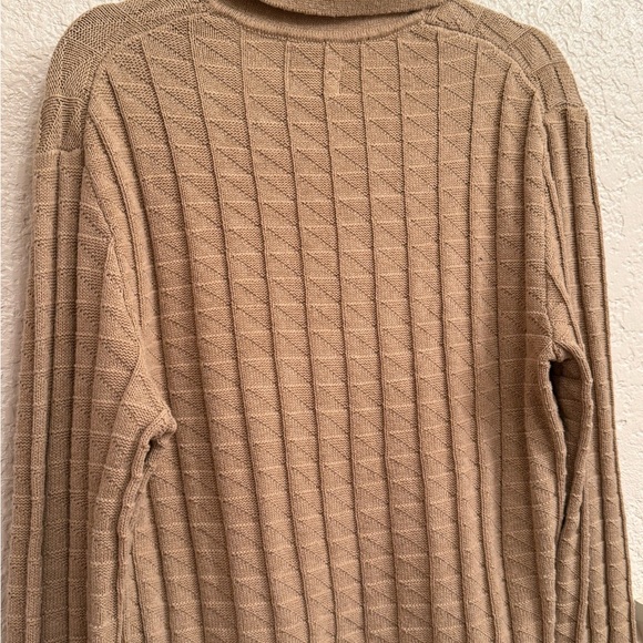 Polo Long Sleeve knit sweater by Ben Sherman in camel or spice - Picture 10 of 16
